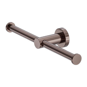Nero Mecca Double Toilet Roll Holder Brushed Bronze