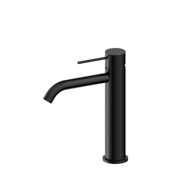 Nero Mecca Mid Tall Basin Mixer Matte Black - NR221901EMB - The Blue Space