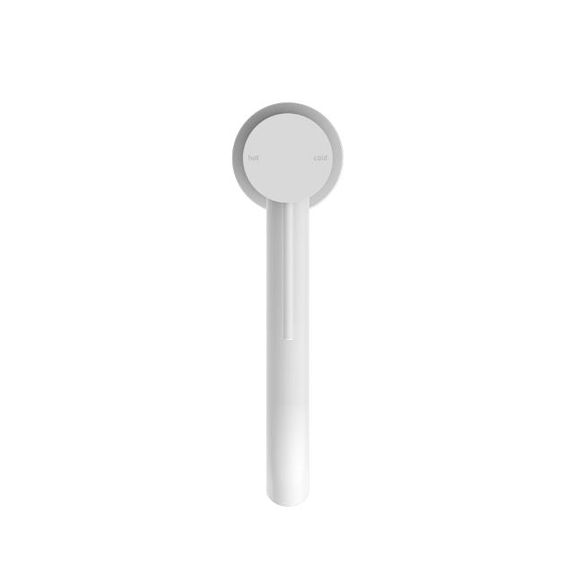 Top View Nero Mecca Mid Tall Basin Mixer Matte White - NR221901EMW - The Blue Space