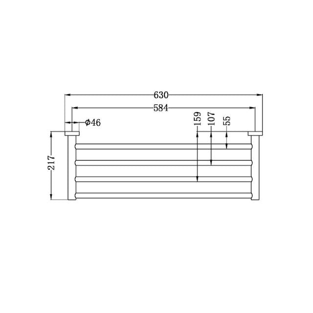 Nero Mecca Towel Rack Brushed Bronze