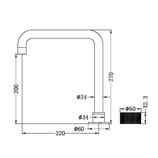 Nero Opal Progressive Tall Basin Set Graphite