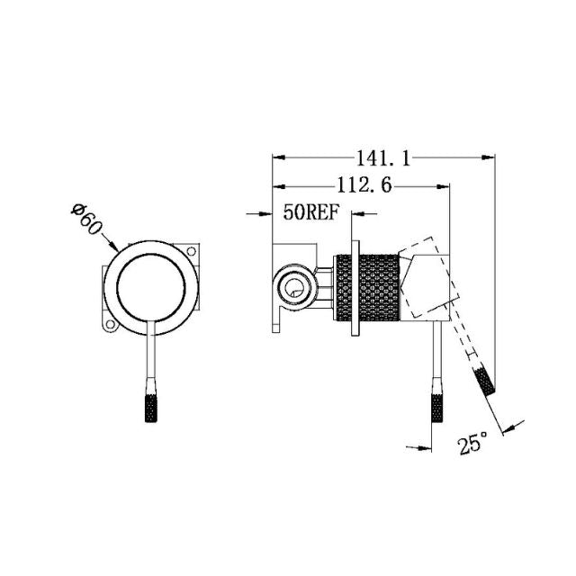 Nero Opal Shower Mixer 60mm Plate Brushed Nickel