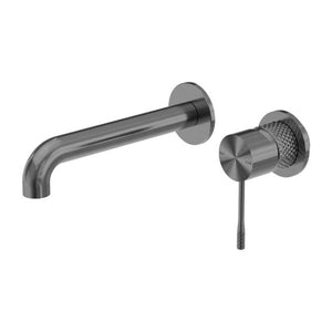 Nero Opal Wall Basin/Bath Mixer Separate Back Plate 160mm Graphite
