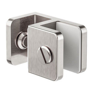 Nero Over Panel Glass to Glass Fitting 10mm Brushed Nickel