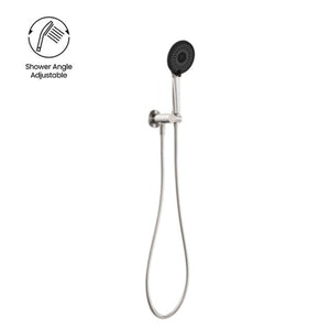 Nero Project Round Shower on Bracket 4 Star Rating Brushed Nickel