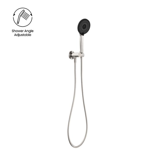 Nero Project Round Shower on Bracket 4 Star Rating Brushed Nickel