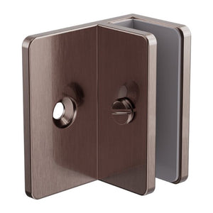 Nero Shower F-Shaped Bracket 10mm Glass Brushed Bronze