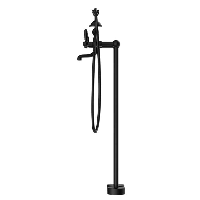 Nero York Freestanding Bath Set With Metal Hand Shower Matte Black