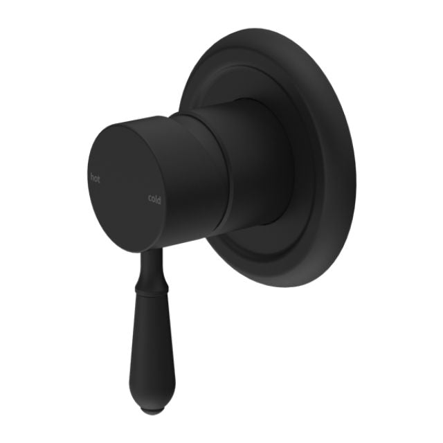 Nero York Shower Mixer With Metal Lever Matte Black NR69210902MB - The Blue Space