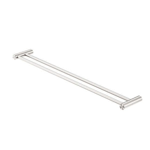 Nero Zen SS316L Double Towel Rail 800mm Brushed Nickel