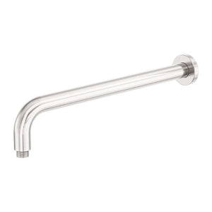 Nero Zen SS316L Round Shower Arm 400mm Length Brushed Nickel
