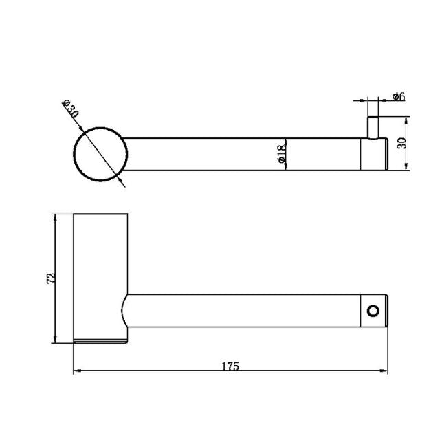 Nero Zen SS316L Toilet Roll Holder Graphite