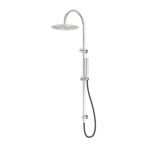 Nero Zen SS316L Twin Shower With Outdoor Shower Hose Brushed Nickel