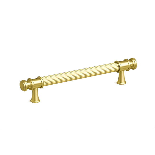 Single Turner Hastings Verona 128mm Pull Handle Brushed Brass VE128CB-BB - The Blue Space