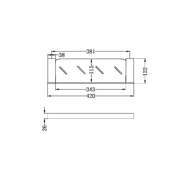 Nero Celia Metal Shelf Matte Black