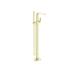 Nero Bianca Floor Standing Bath Mixer Brushed Gold | The Blue Space