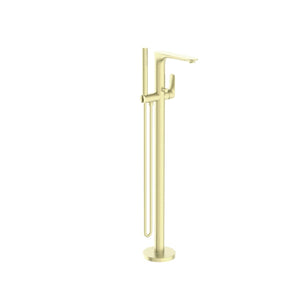 Nero Bianca Freestanding Bath Mixer With Hand Shower Brushed Gold