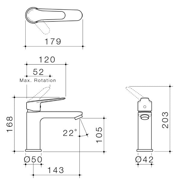 Caroma Opal Lead Free Basin Mixer H/C - Chrome