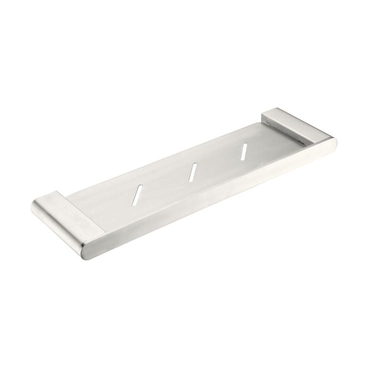 Nero Bianca Shower Shelf Brushed Nickel | The Blue Space