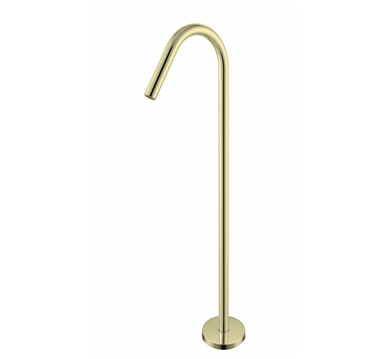 Nero Mecca Bianca Floor Standing Bath Spout Brushed Gold | The Blue Space