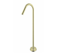 Nero Mecca Bianca Floor Standing Bath Spout Brushed Gold | The Blue Space