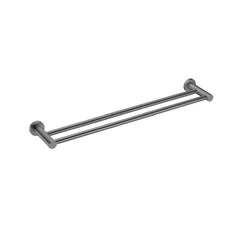Nero Mecca Double Towel Rail 800mm Gun Metal | The Blue Space