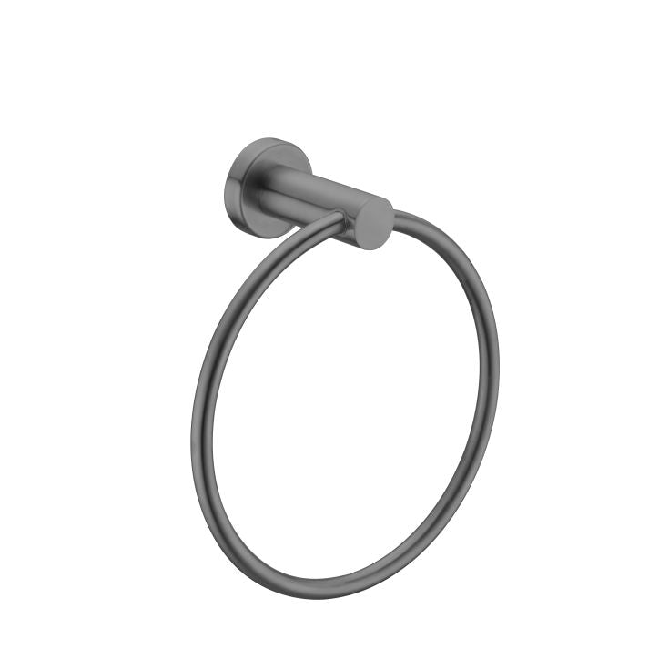 Nero Mecca Hand Towel Ring Gun Metal | The Blue Space