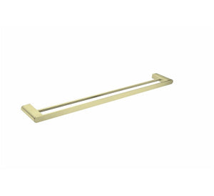 Nero Bianca Double Towel Rail 800mm Brushed Gold