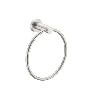 Nero Mecca Hand Towel Ring Brushed Nickel