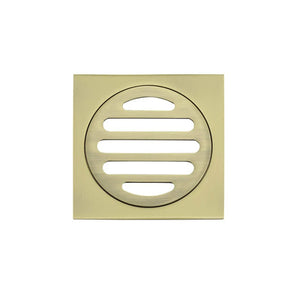 Meir Square Floor Grate Shower Drain 80mm Outlet - Gold