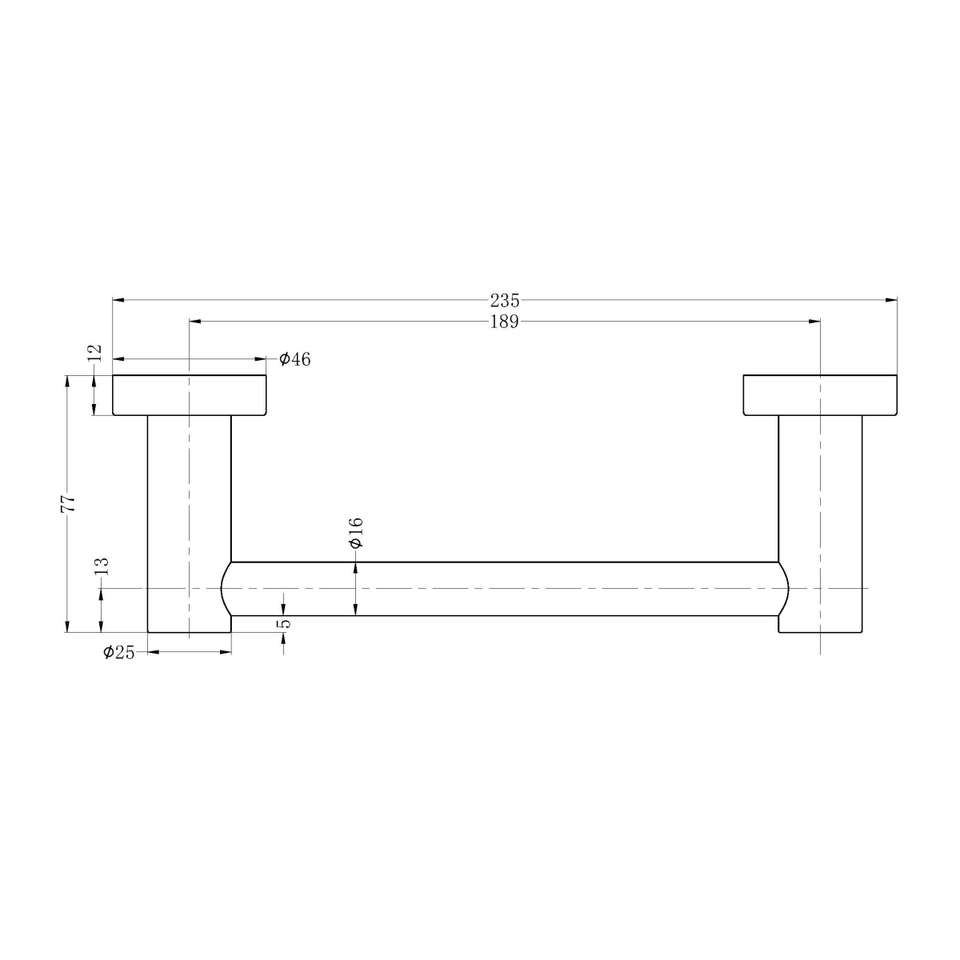 Nero Mecca Hand Towel Rail Chrome