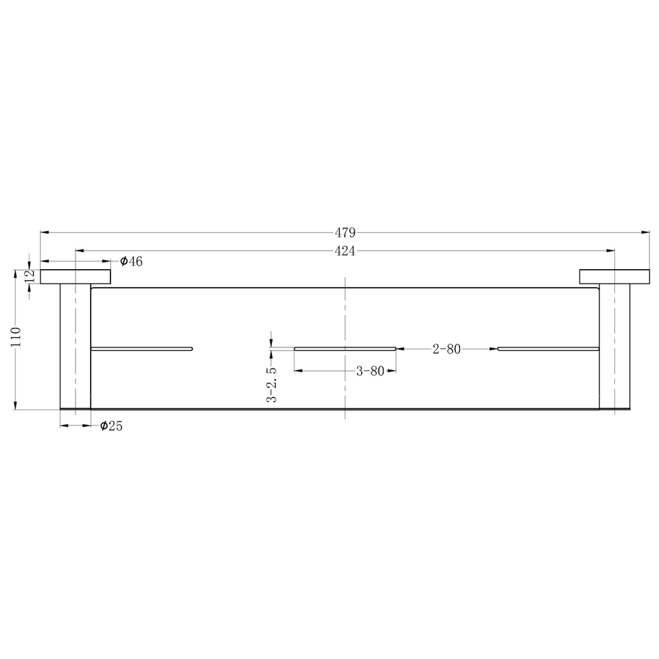 Nero Mecca Metal Shower Shelf Matte White