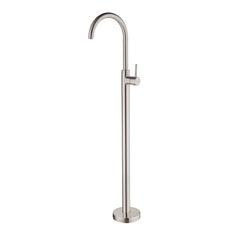 Nero Dolce Floormount Bath Mixer Brushed Nickel | The Blue Space