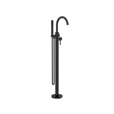 Nero Nova Round Floormount Mixer With Handshower Matte Black | The Blue Space