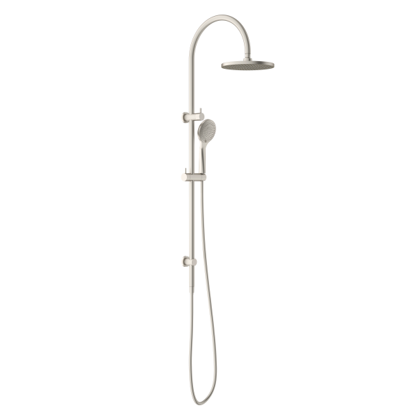 Nero Opal Twin Shower With Air Shower Brushed Nickel