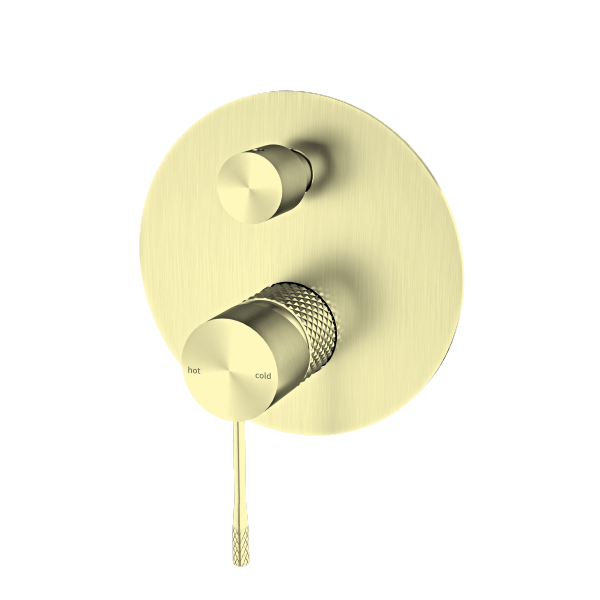 Opal Shower Mixer With Divertor Brushed Gold | The Blue Space