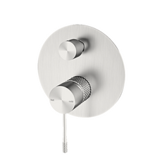 Opal Shower Mixer With Divertor Brushed Nickel | The Blue Space