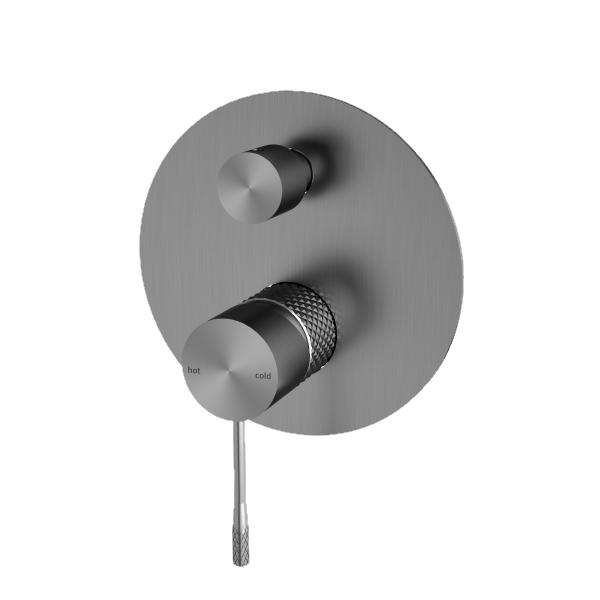 Opal Shower Mixer With Divertor Gunmetal | The Blue Space