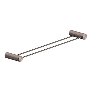 Nero Opal Double Towel Rail 600mm Brushed Bronze