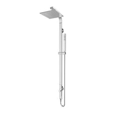 Nero Rain Square Shower Set Single Hose Chrome | The Blue Space