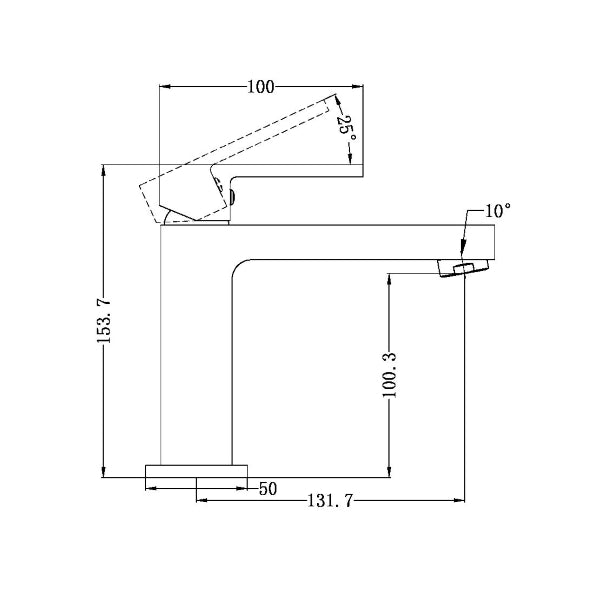 Nero Ecco Basin Mixer Chrome