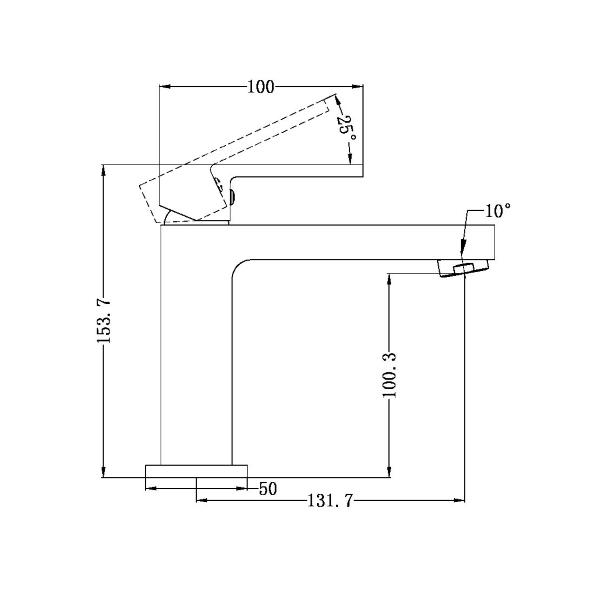 Nero Ecco Basin Mixer Matte Black