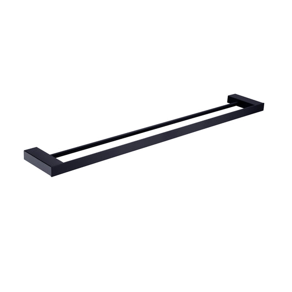 Nero Celia 600mm Double Towel Rail Matte Black | The Blue Space