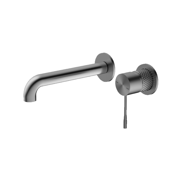 Nero Opal Wall Basin/Bath Mixer Brushed Gunmetal | The Blue Space