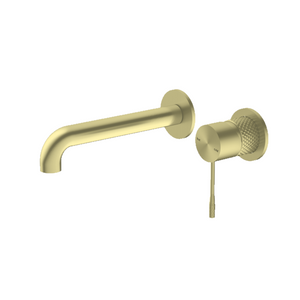 Nero Opal Wall Basin/Bath Mixer Separate Back Plate 185mm Brushed Gold