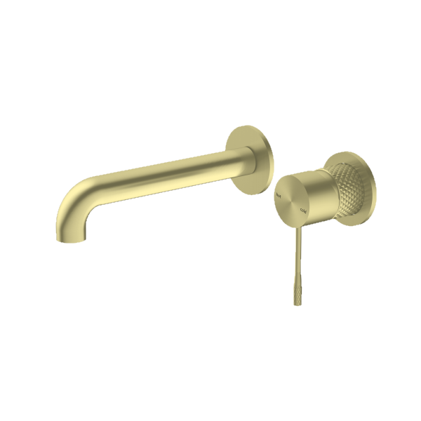 Nero Opal Wall Basin/Bath Mixer Brushed Gold | The Blue Space