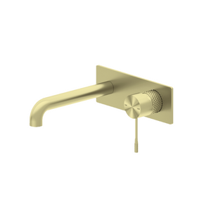 Nero Opal Wall Basin/Bath Mixer 185mm Brushed Gold