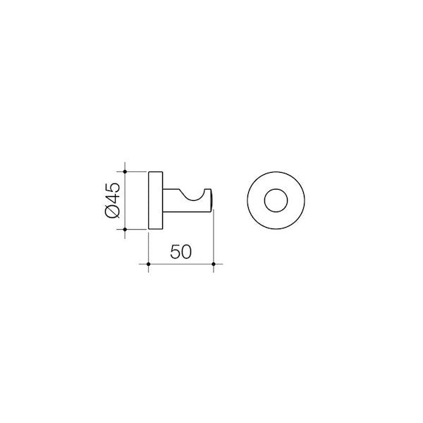 Caroma Cosmo Metal Robe Hook Chrome