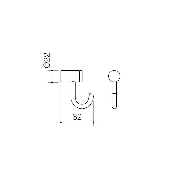 Caroma Titan Stainless Steel Robe Hook