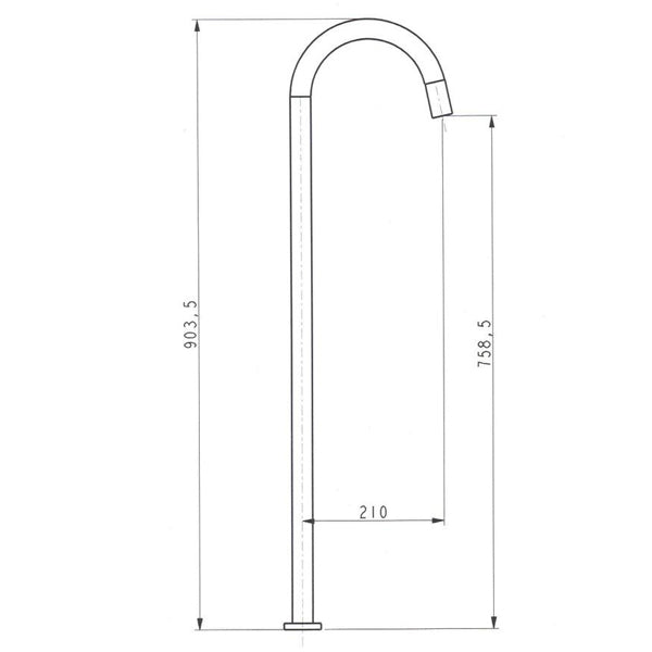 Meir Round Freestanding Bath Filler - Champagne